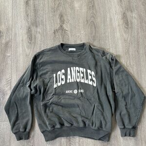 Anine Bing Charcoal Crewneck Sweater